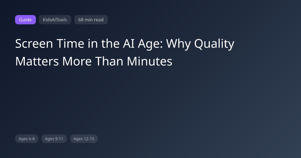 KidsAiTools - AI Education Platform for Families