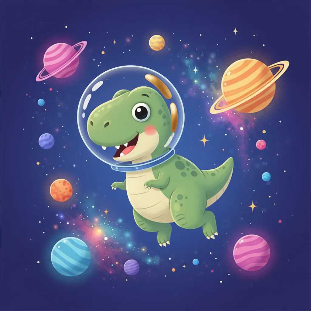 Dinosaur in space