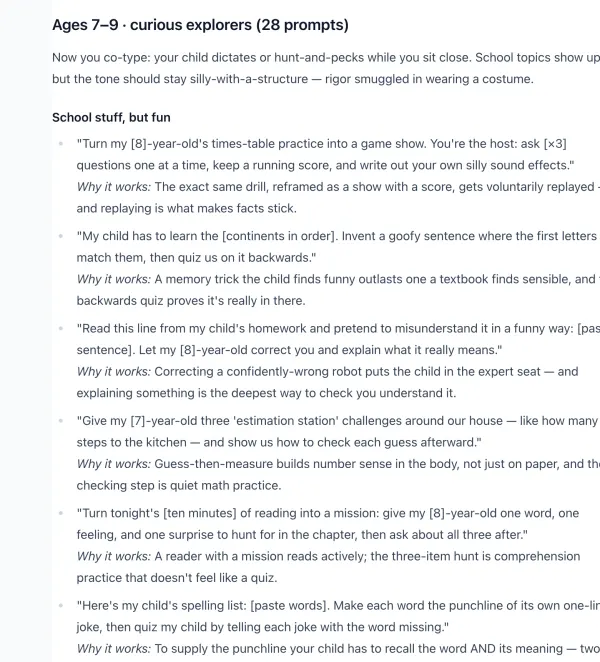 The same section in print preview, ready for Print → Save as PDF